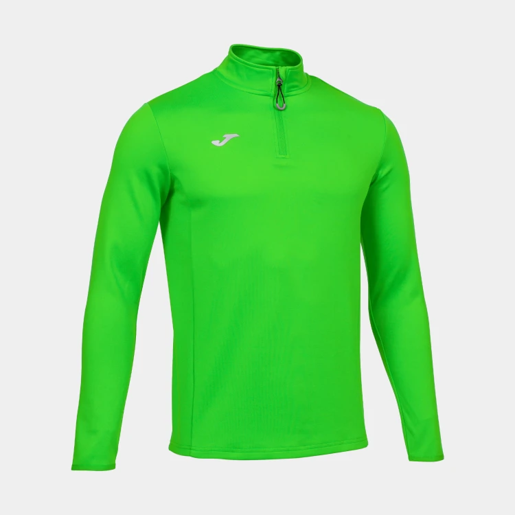 Bluza do biegania RUNNING NIGHT zielona-fluor - męska.jpg